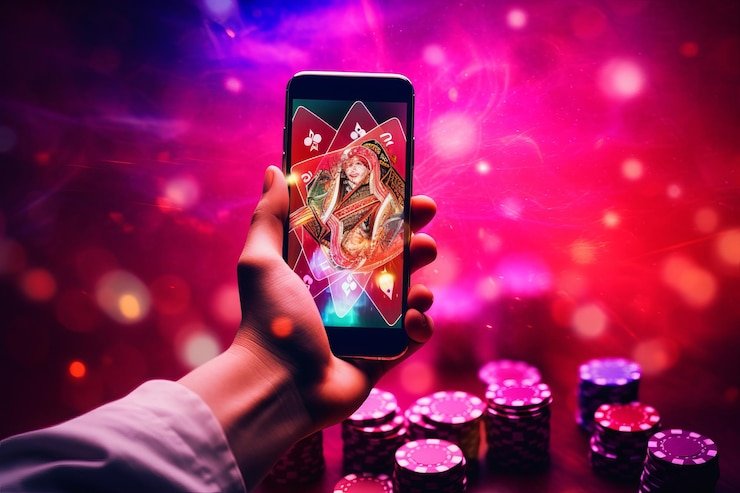 Antarmuka permainan Caishen Wins di aplikasi mobile hoki168 menampilkan gulungan slot dengan simbol Asia tradisional